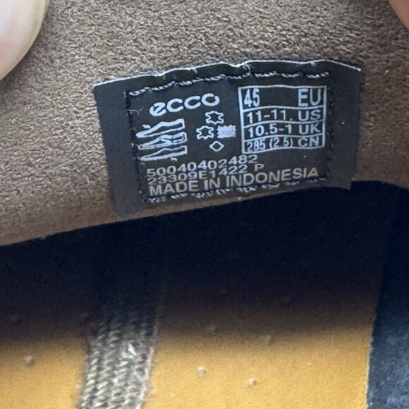 ECCO Fusion Plain Toe Oxfords Nubuck Leather  Brown  Mens Size 11 - Picture 8 of 9